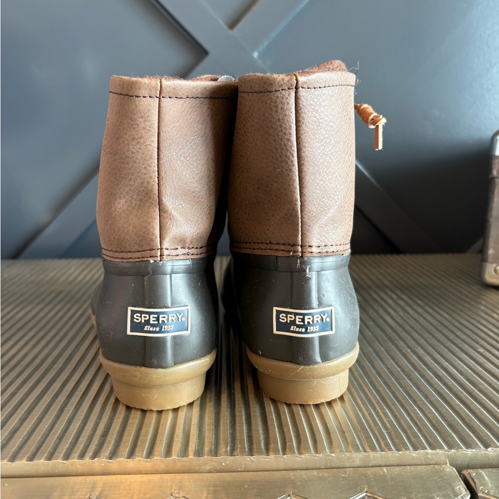 Sperry Brown and Black Duck Boots